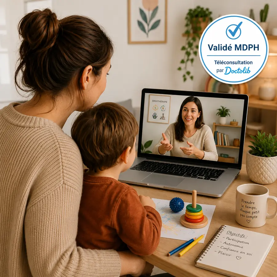 Bilan en ergothérapie en téléconsultation Doctolib pour enfant, Ergothérapeute Reims